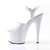 Pleaser - ADORE709 Sandale à bride à la cheville, Pole dance chaussures - Chaussures de pole dance - Blanc Product image